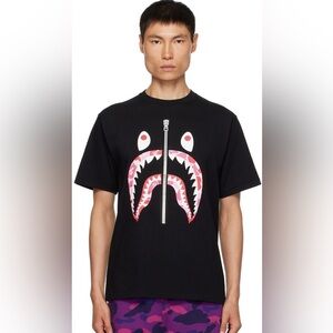 BAPE Black ABC Camo Shark T-Shirt by A Bathing Ape